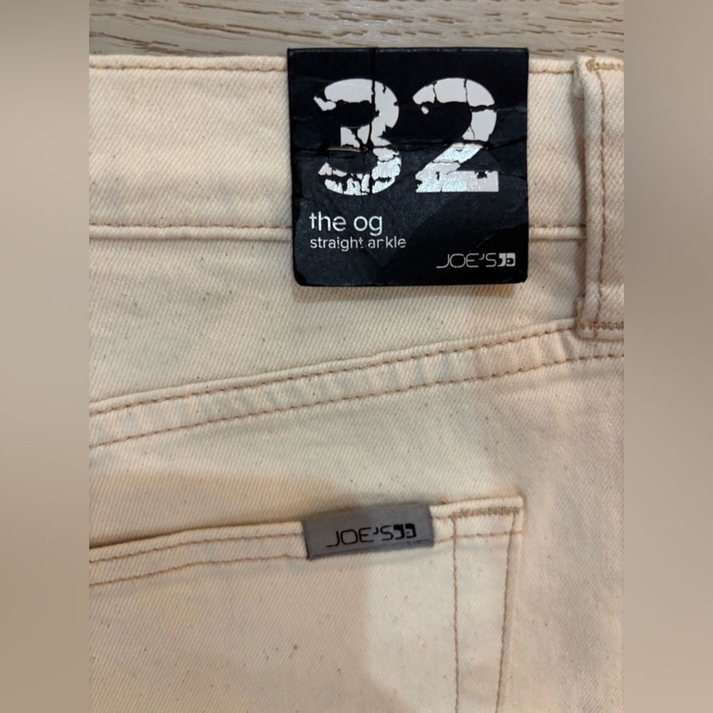 Joe's Jeans The OG High Rise Straight Ankle Button Fly Cream Pant Sz 32 New $218 - Picture 10 of 12